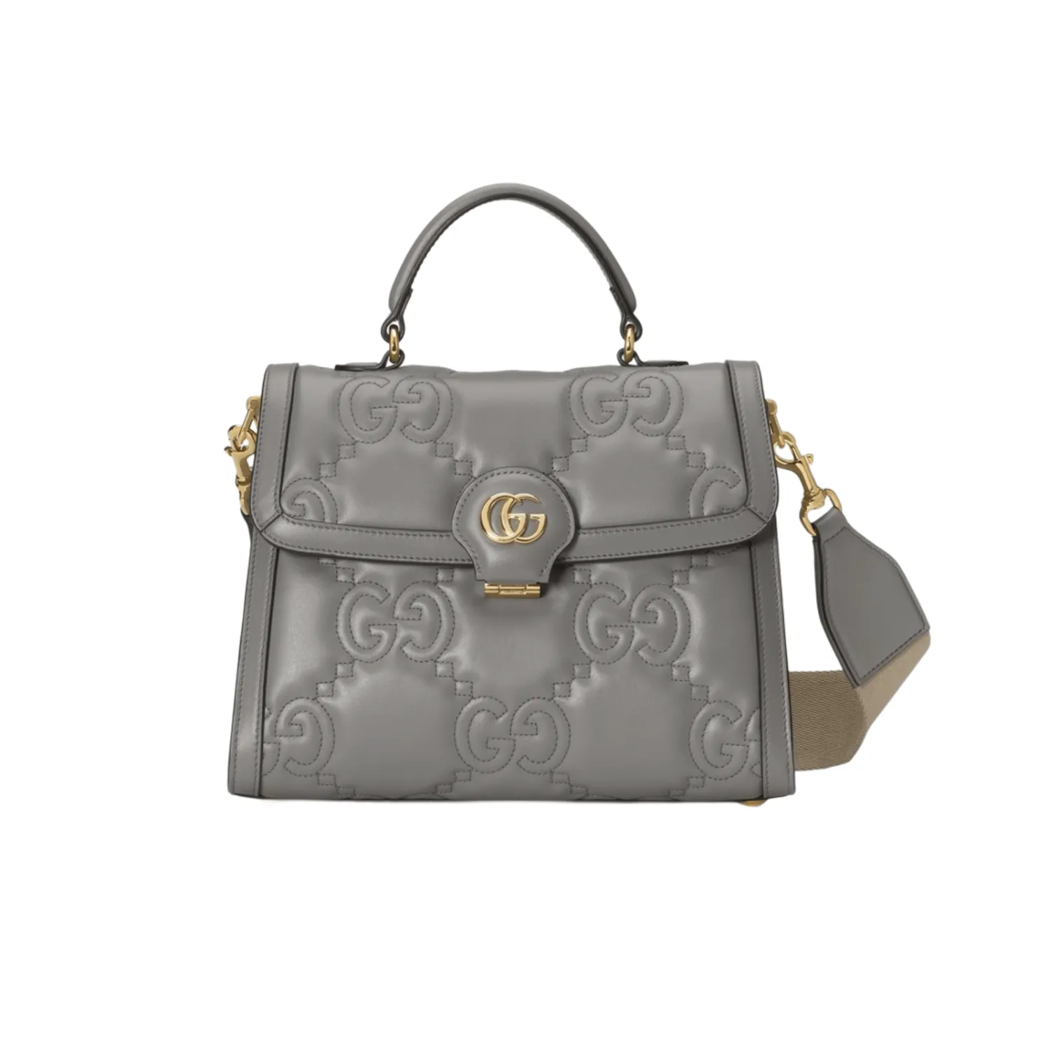 GG BORSA A MANO IN PELLE METELASSÉ IN PELLE MORBIDA GRIGIA