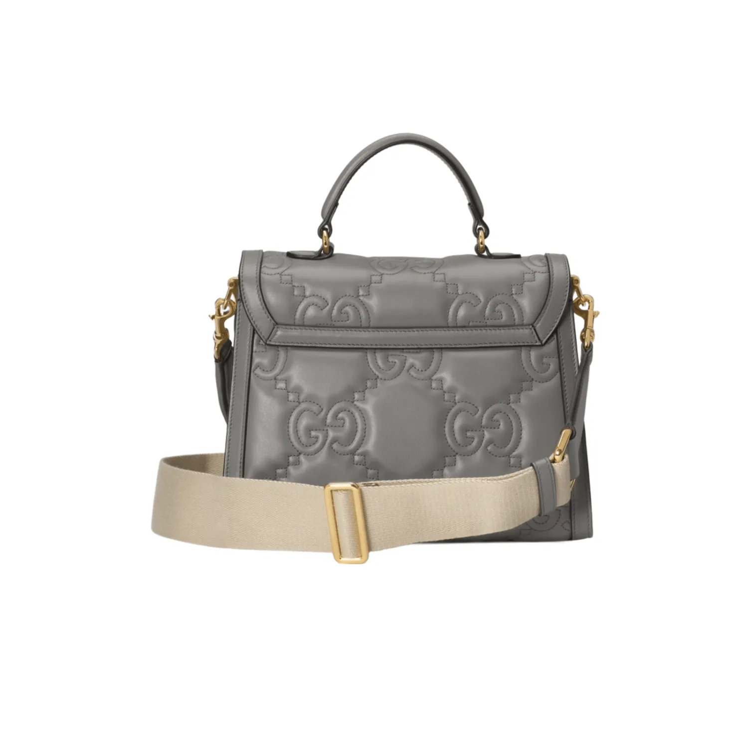 GG BORSA A MANO IN PELLE METELASSÉ IN PELLE MORBIDA GRIGIA