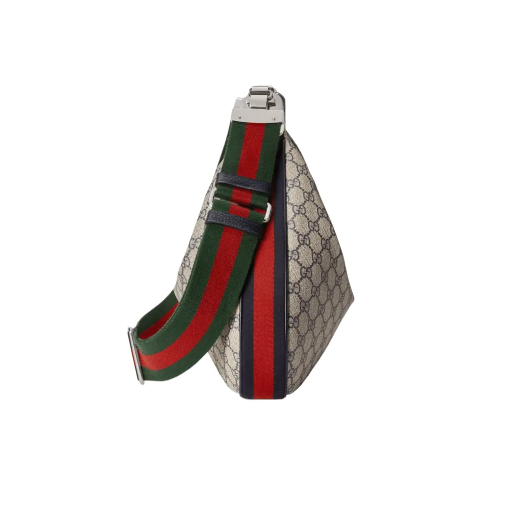 GG BORSA A SPALLA ATTACHE MEDIA BEIGE E BLU