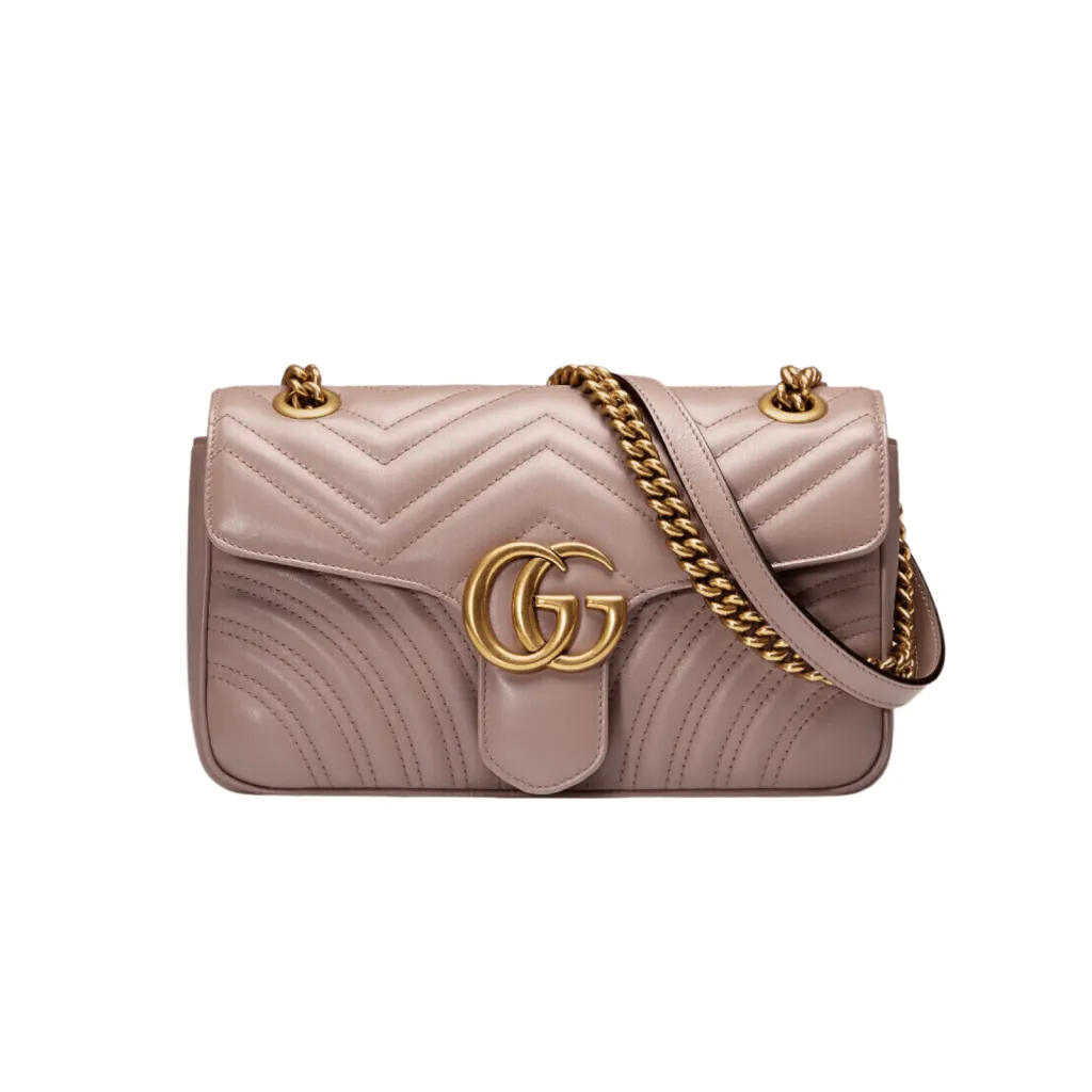 GG BORSA A SPALLA DONNA LOGO MARMONT PICCOLA IN PELLE COLORE CIPRIA