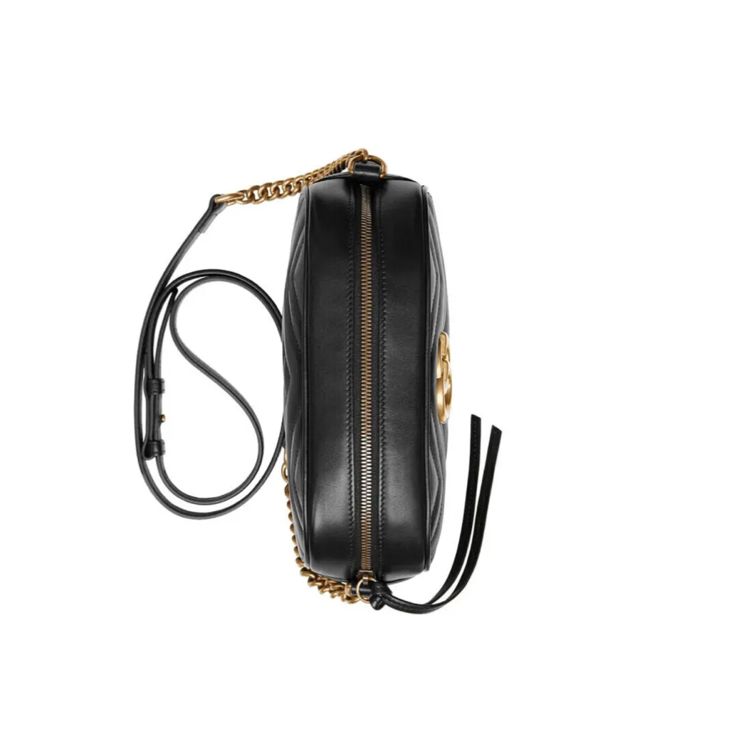 GG BORSA A SPALLA DONNA MARMONT MATELASSÉ PICCOLA NERO