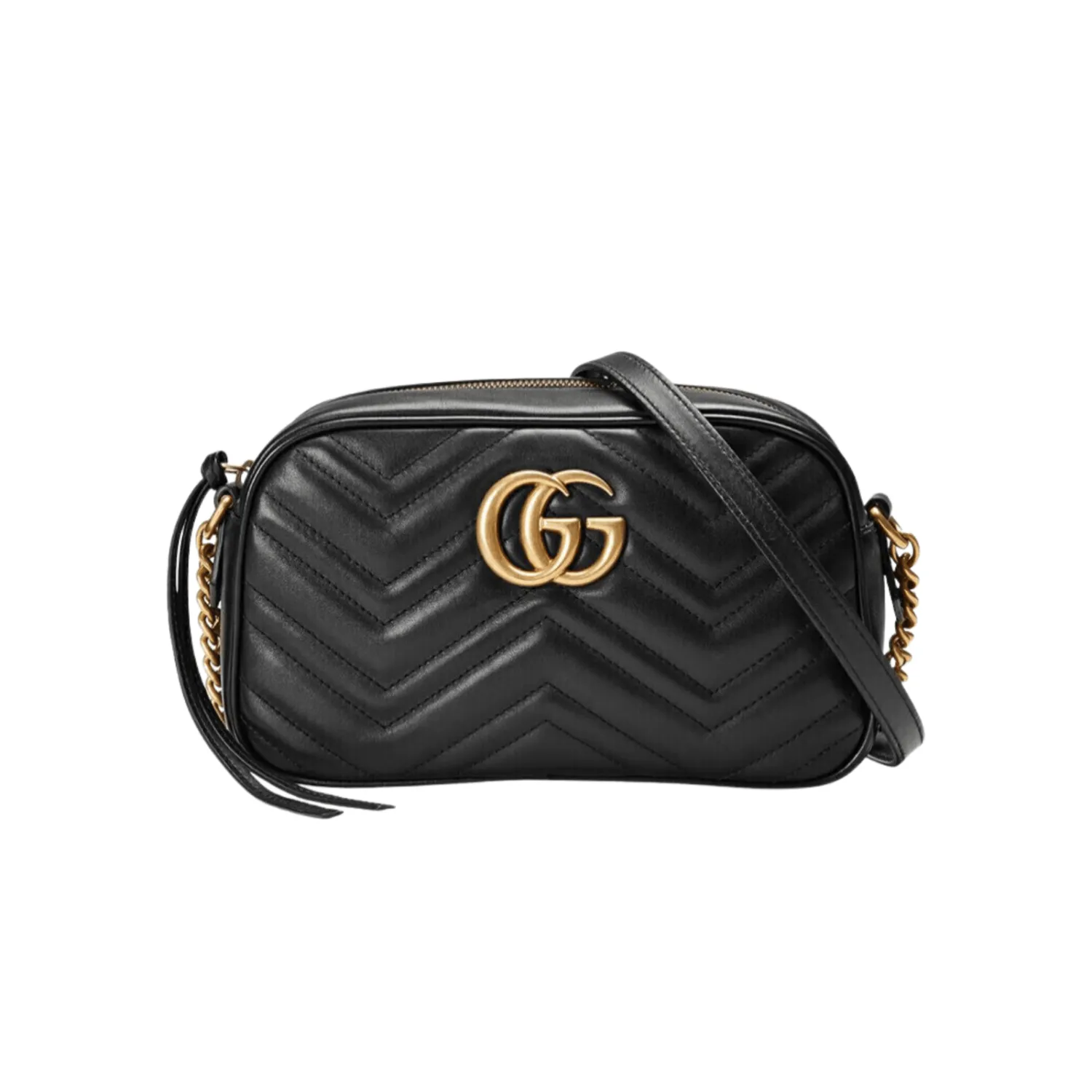 GG BORSA A SPALLA DONNA MARMONT MATELASSÉ PICCOLA NERO