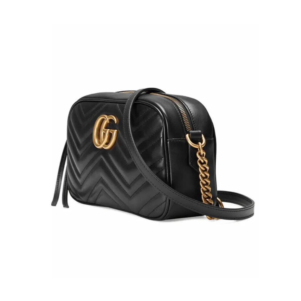 GG BORSA A SPALLA DONNA MARMONT MATELASSÉ PICCOLA NERO