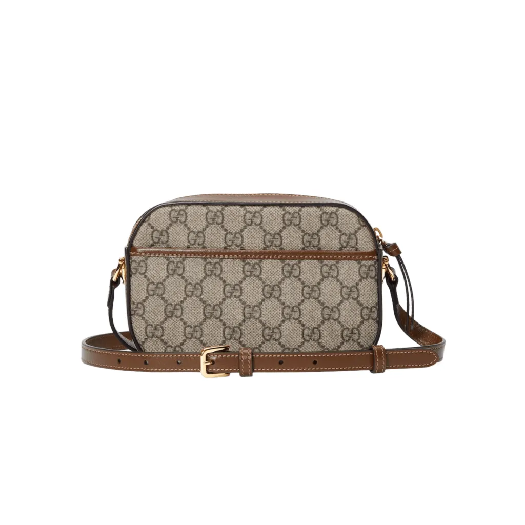 GG BORSA A SPALLA HORSEBIT 1955 MISURA PICCOLA SUPREME BEIGE ED EBANO