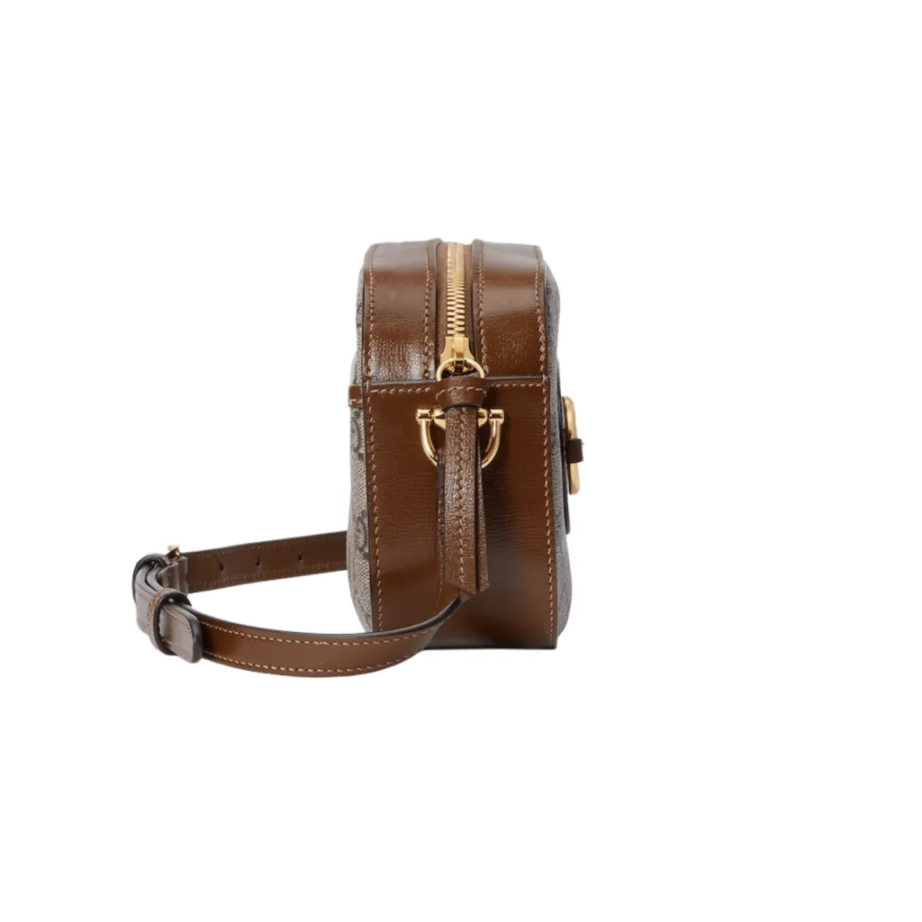 GG BORSA A SPALLA HORSEBIT 1955 MISURA PICCOLA SUPREME BEIGE ED EBANO