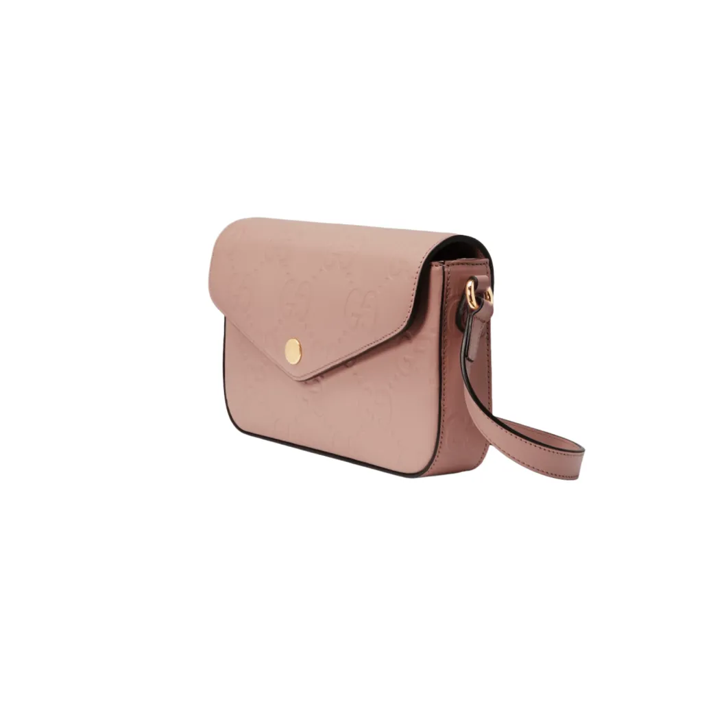 GG BORSA A SPALLA MINI IN PELLE CIPRIA