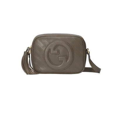 GG BORSA A SPALLA BLONDIE PICCOLA IN PELLE MARRONE