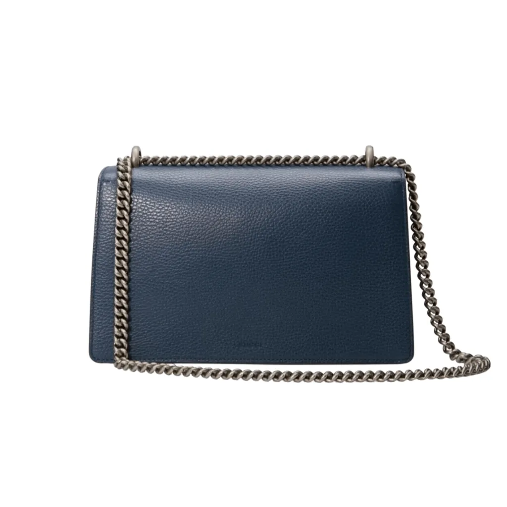 GG BORSA A TRACOLLA DIONYSUS IN PELLE BLU