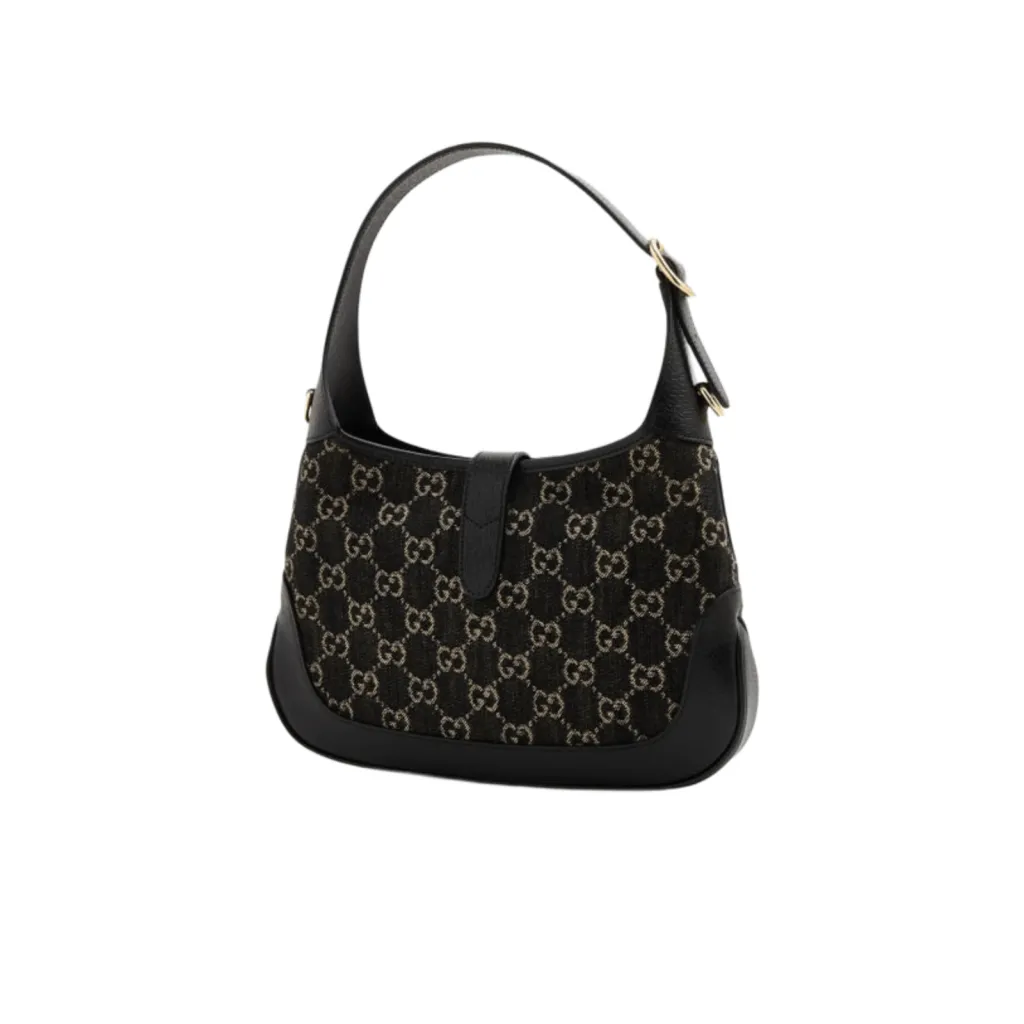 GG BORSA A TRACOLLA PICCOLA HOBO JACKIE 1961 SUPREME NERO AVORIO