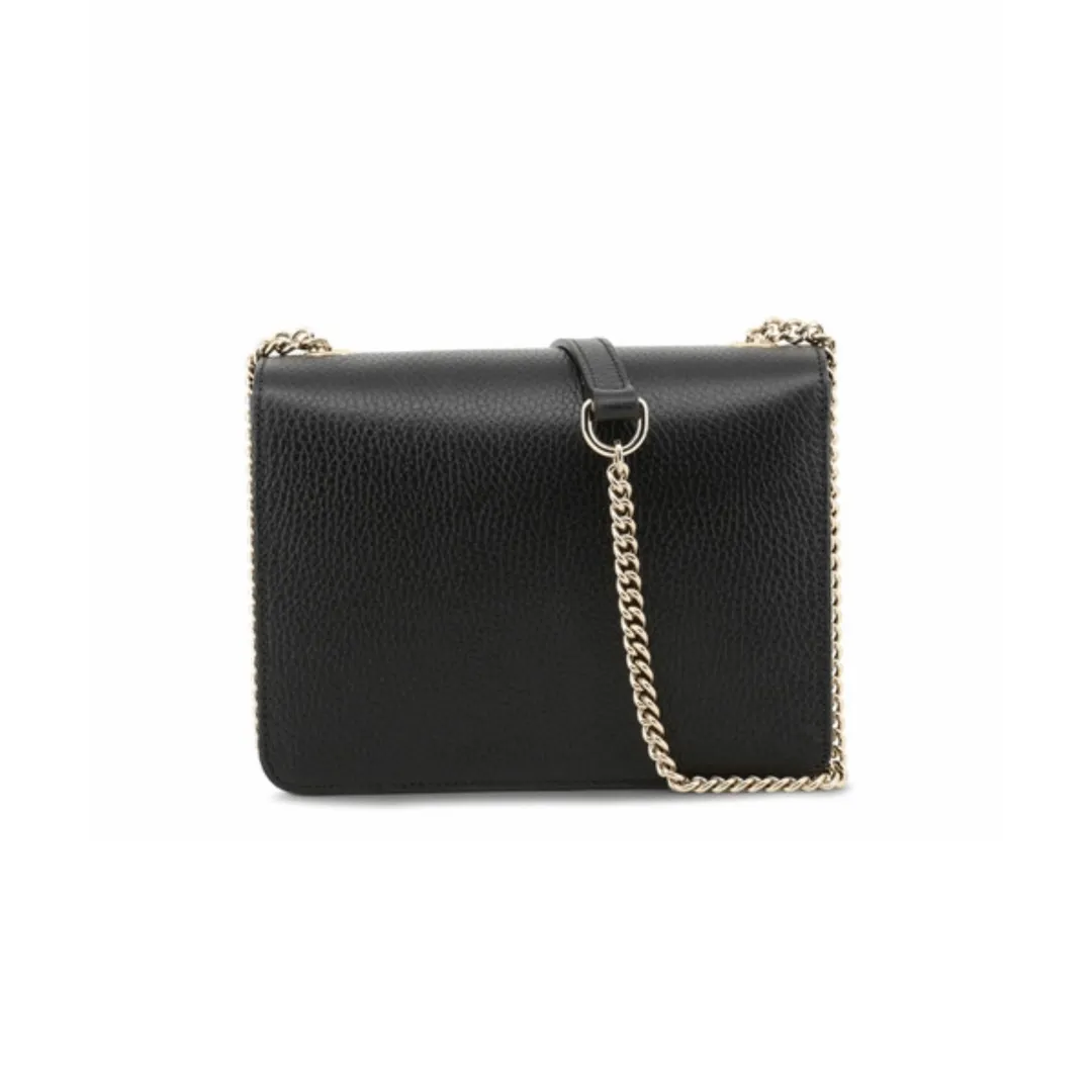 GG BORSA A TRACOLLA PICCOLA INTERLOCKING NERA