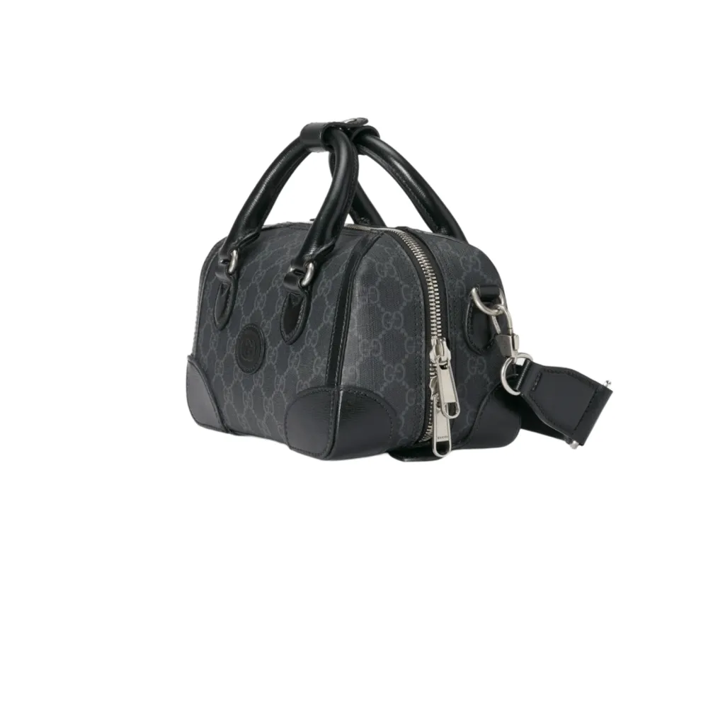 GG BORSA DA VIAGGIO PICCOLA CON TELA SUPREME NERA