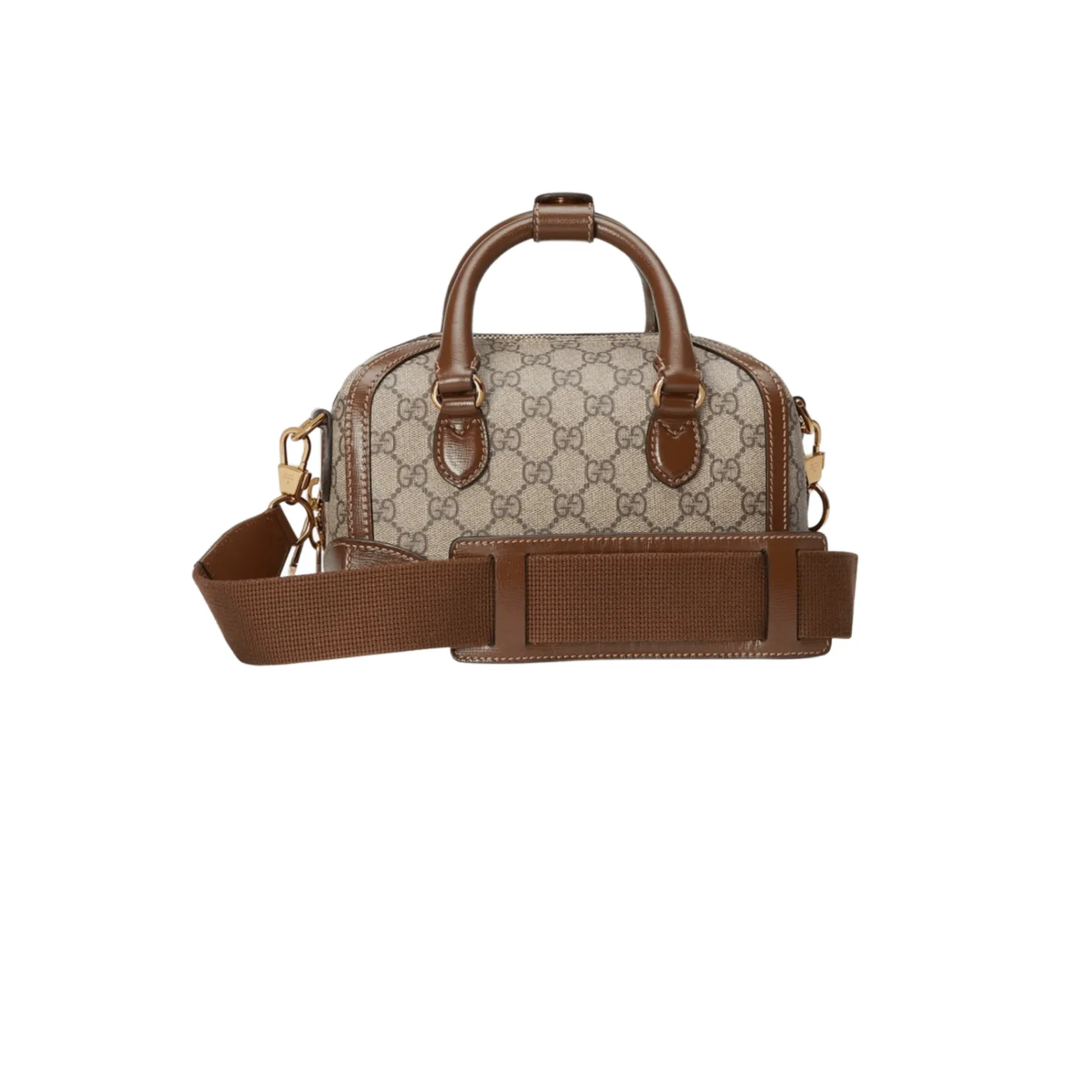 GG BORSA DA VIAGGIO PICCOLA CON TELA SUPREME BEIGE ED EBANO