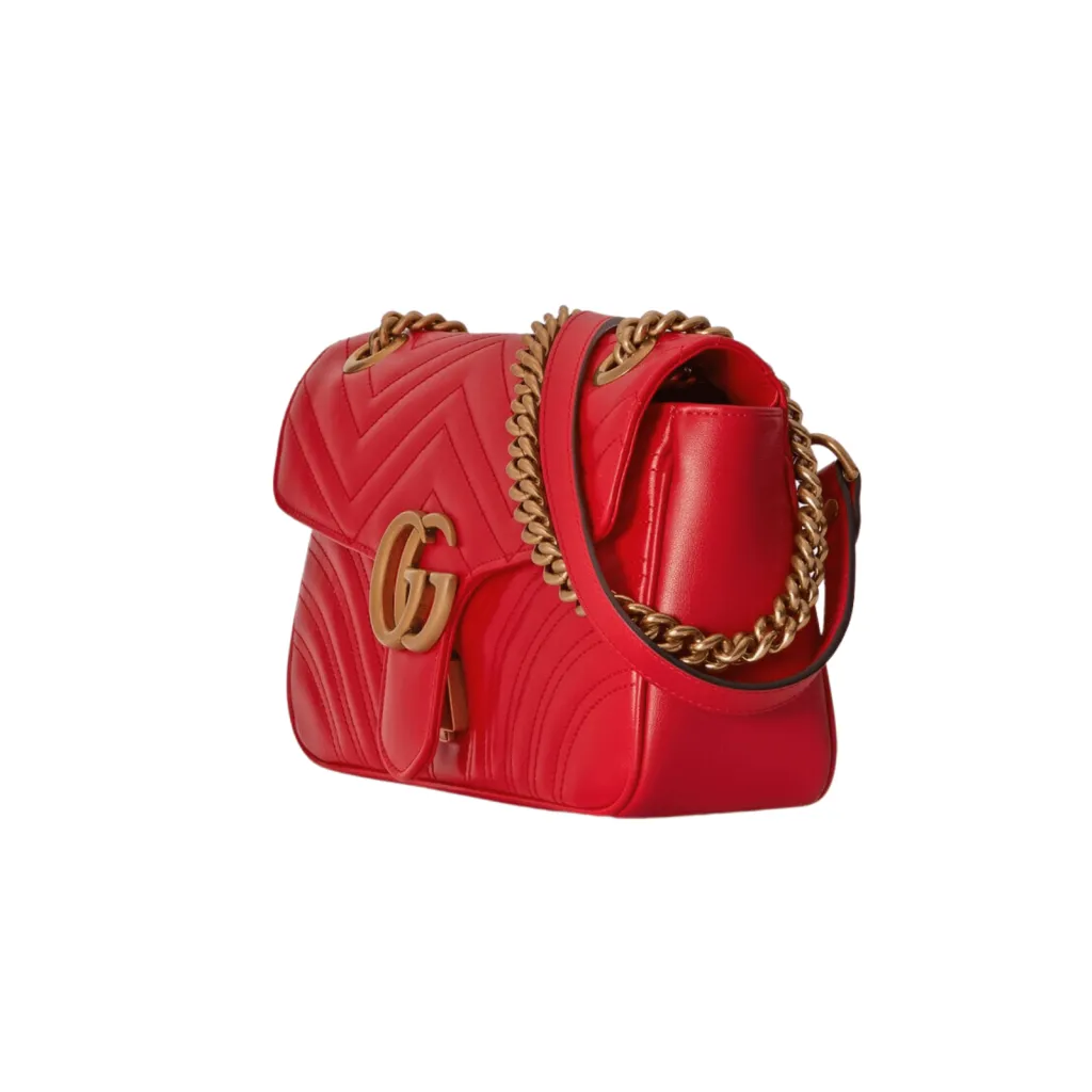 GG BORSA DONNA MARMONT PICCOLA ROSSO