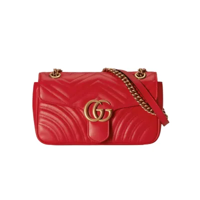 GG BORSA DONNA MARMONT PICCOLA ROSSO