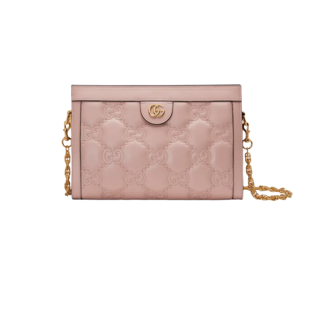 GG BORSA MATELASSÉ MISURA PICCOLA IN PELLE ROSA