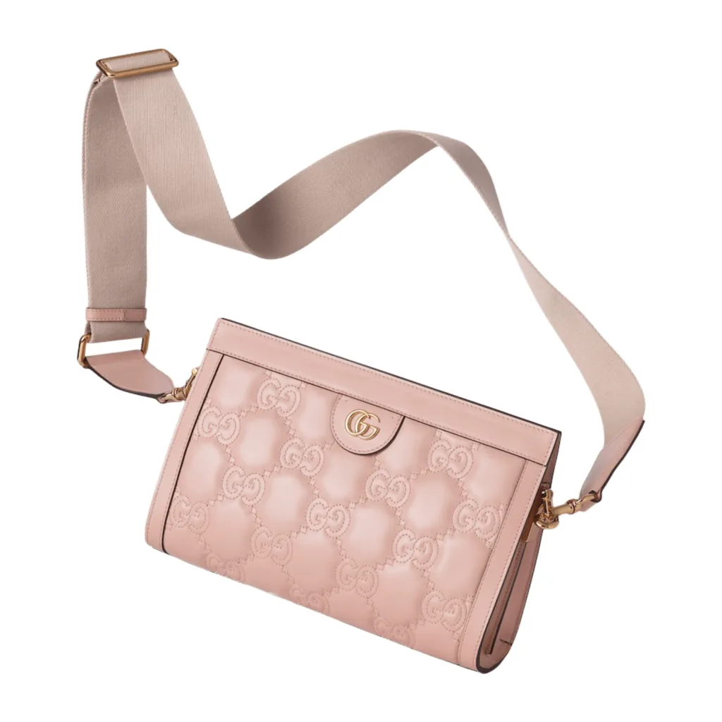 GG BORSA MATELASSÉ MISURA PICCOLA IN PELLE ROSA