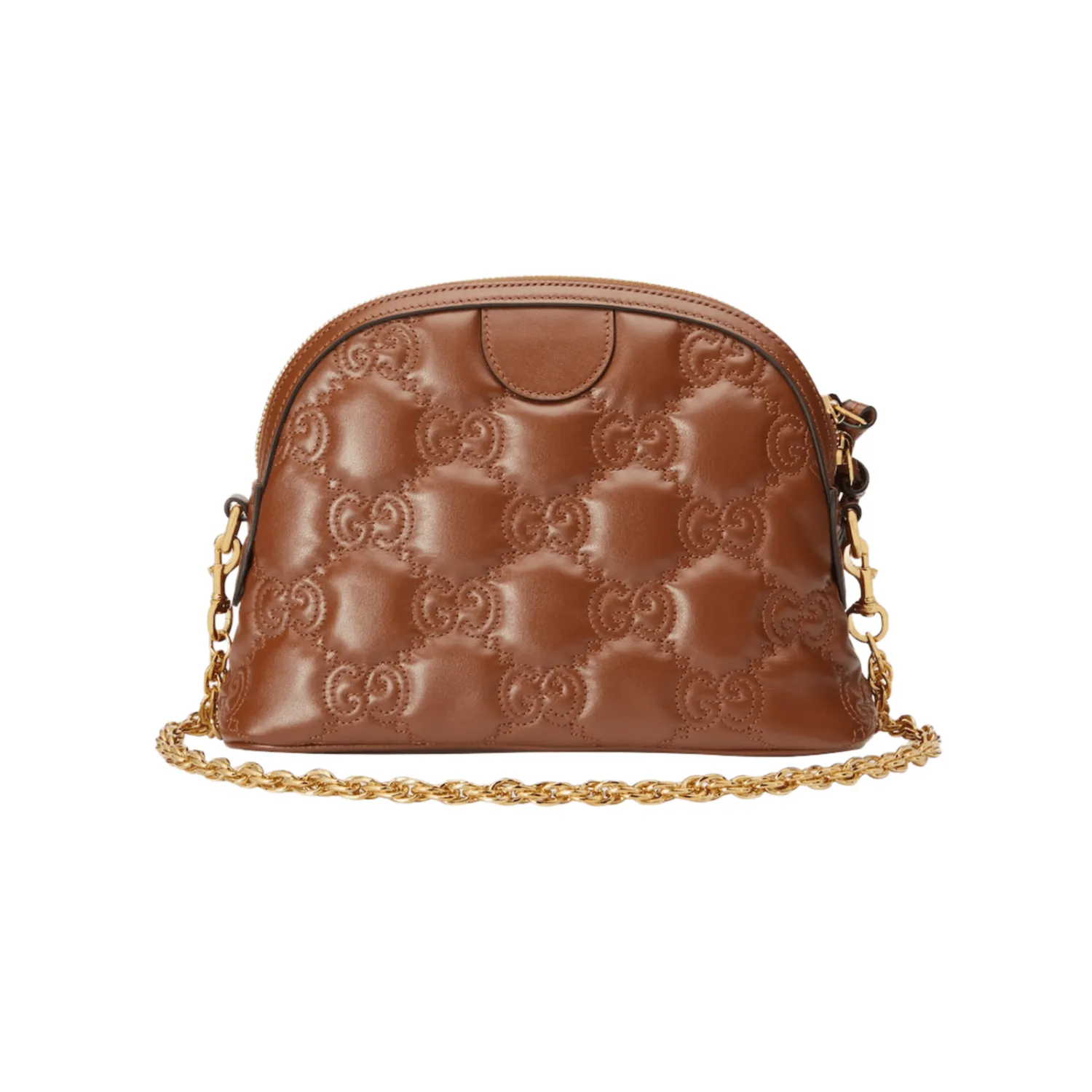 GG BORSA PICCOLA MATELASSÉ MARRONE