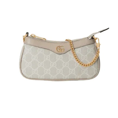 GG BORSA MINI OPHIDIA SUPREME BEIGE E BIANCO