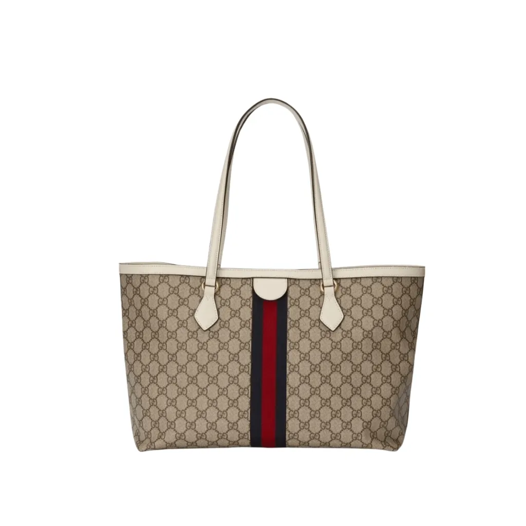 GG BORSA SHOPPING DONNA OPHIDIA SUPREME MEDIA BEIGE ED EBANO