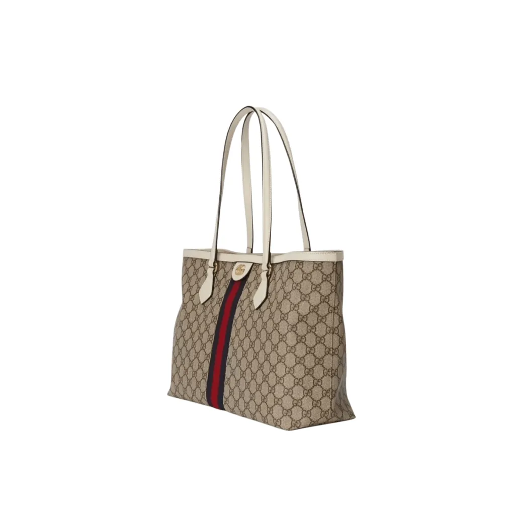 GG BORSA SHOPPING DONNA OPHIDIA SUPREME MEDIA BEIGE ED EBANO