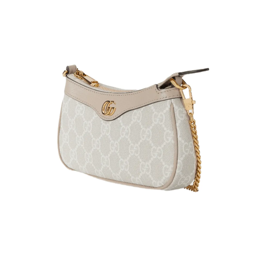 GG BORSA MINI OPHIDIA SUPREME BEIGE E BIANCO
