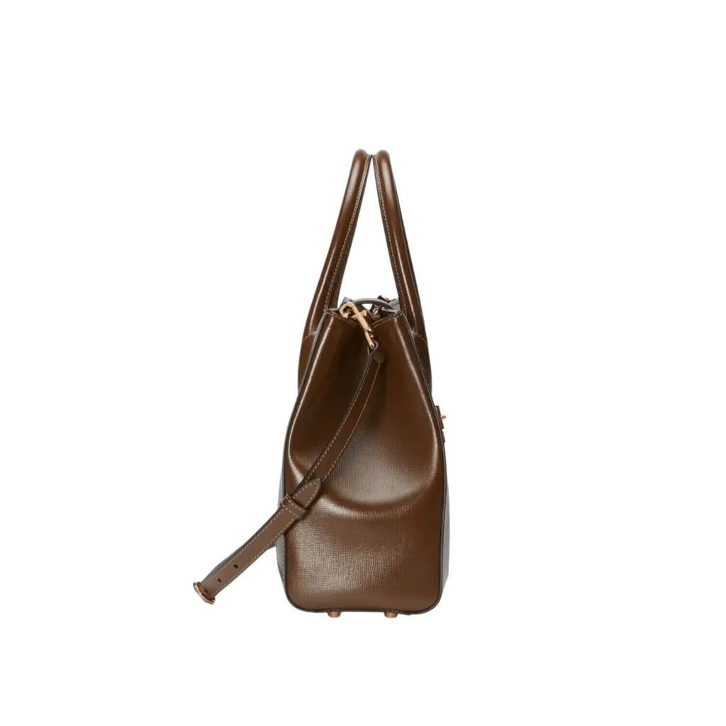 GG BORSA SHOPPING JACKIE 1961 MEDIA LOGO SUPREME BEIGE ED EBANO