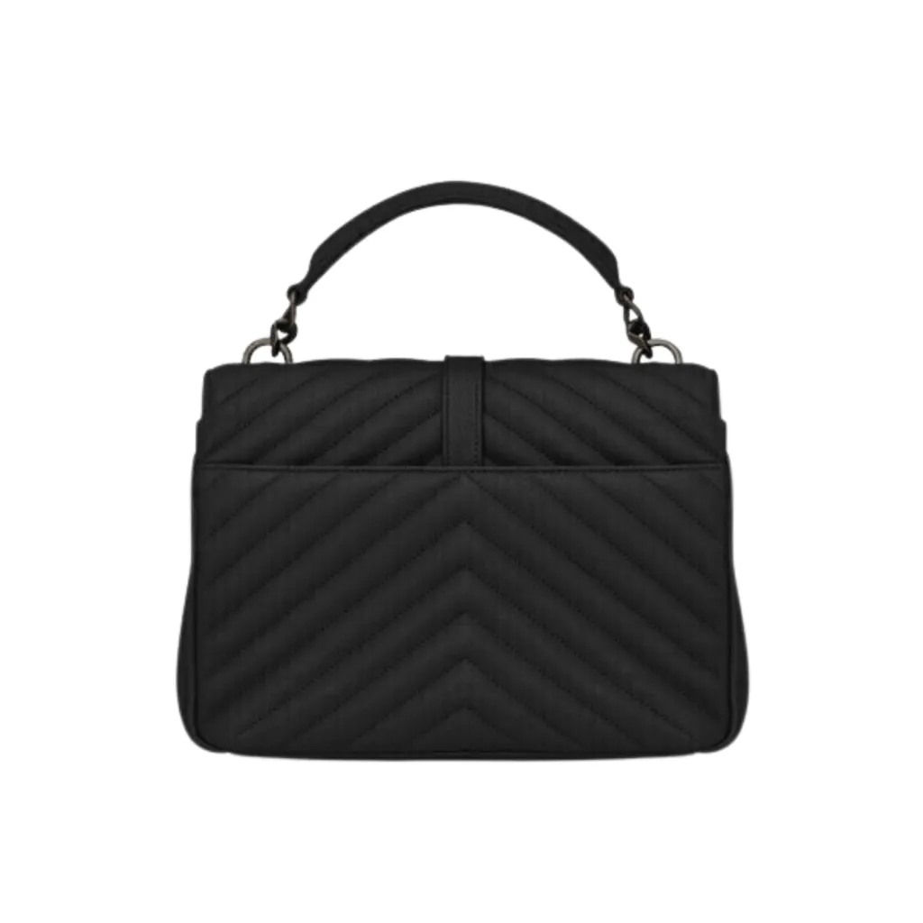 YSL BORSA COLLEGE MEDIA NERO ARGENTO