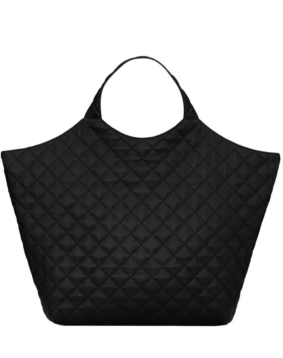 YSL BORSA ICARE GRANDE NERO LOGO ORO