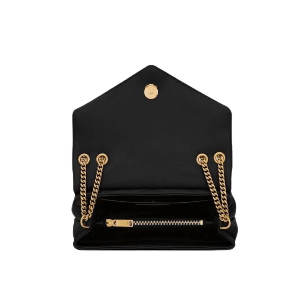 YSL BORSA LOULOU SMALL NERO ORO