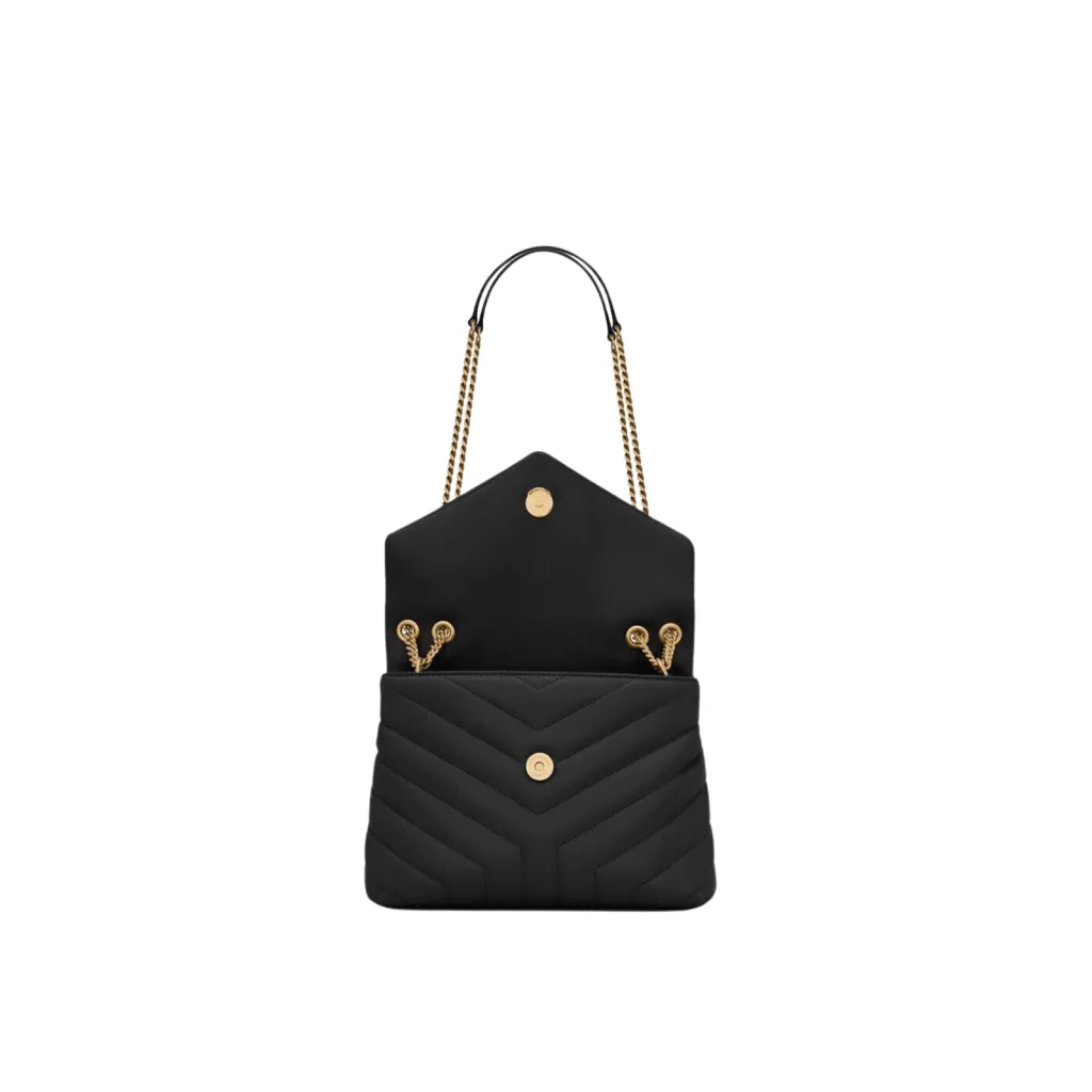 YSL BORSA LOULOU SMALL NERO ORO