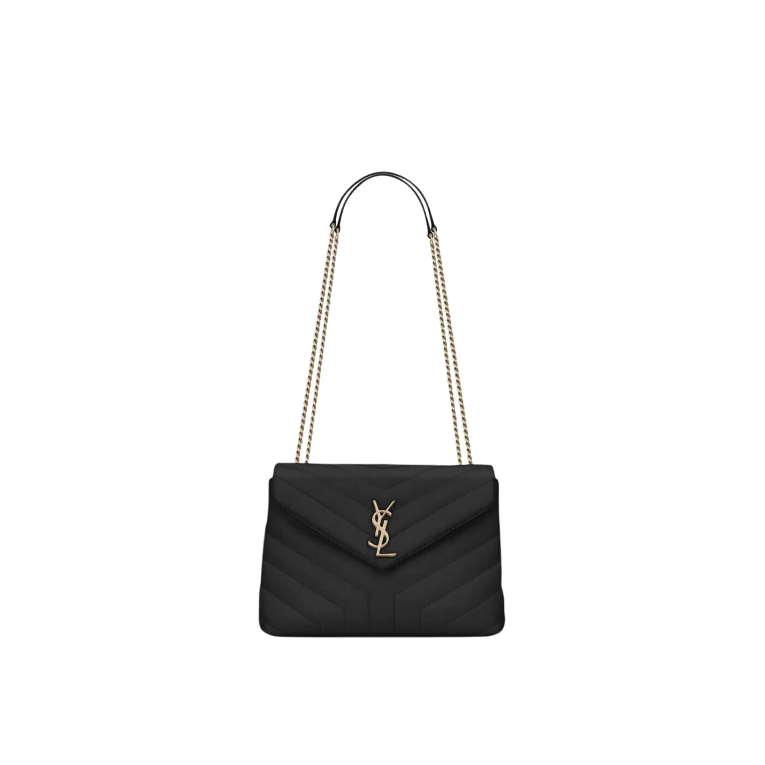 YSL BORSA LOULOU SMALL NERO ORO