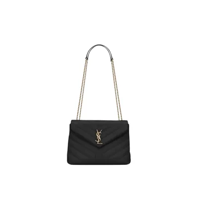 YSL BORSA LOULOU SMALL NERO ORO