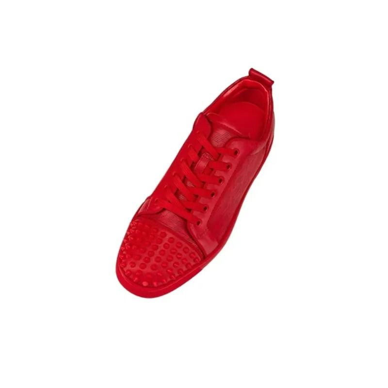 Loubotin Sneaker Low Louis Junior Spikes Cap Toe Red