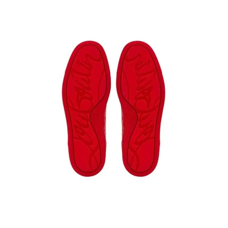 Loubotin Sneaker Low Louis Junior Spikes Cap Toe Red