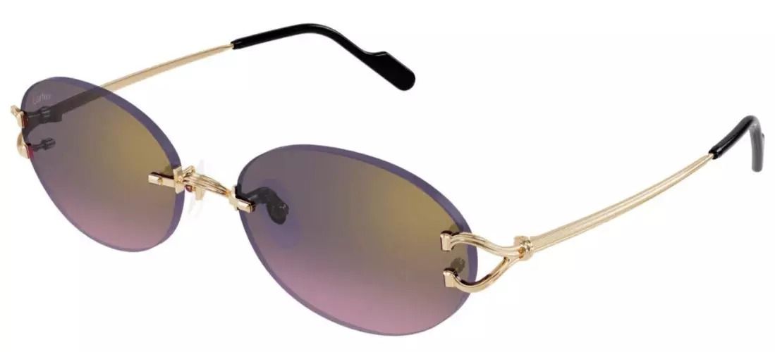 CARTIER PICCADILLY CT0551S 004 GOLD/VIOLET GRADIENT LENS EYEGLASSES