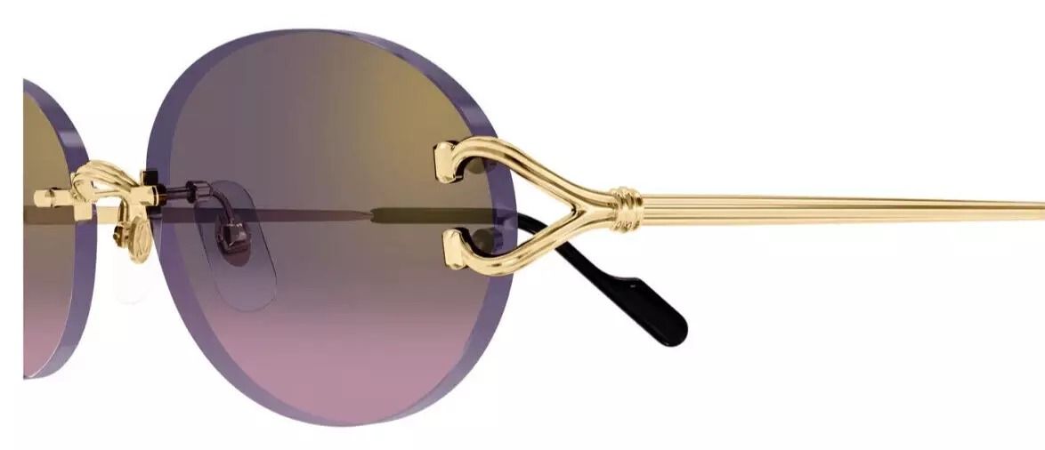 CARTIER PICCADILLY CT0551S 004 GOLD/VIOLET GRADIENT LENS EYEGLASSES