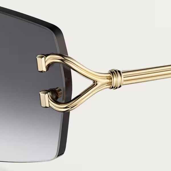 Cartier Rectangle-Rimless Sunglasses