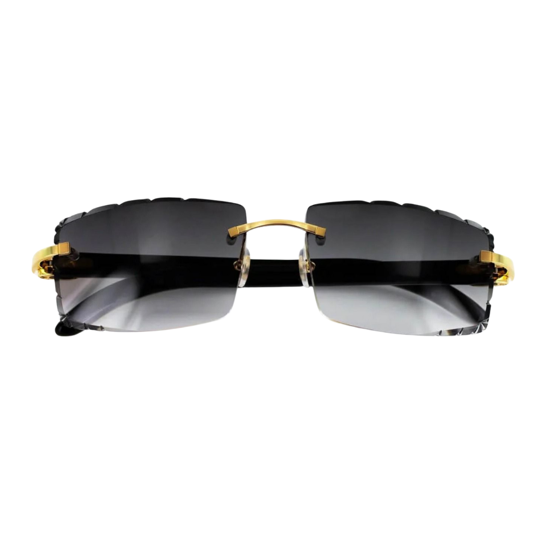 Cartier White Horn Sunglasses with Gold Detail &amp; Grey Gradient Lens AAA+
