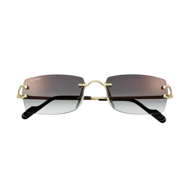 Cartier Rectangle-Rimless Sunglasses
