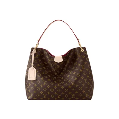LV BORSA GRACEFULL MM TELA MONOGRAM ROSA PEONIA
