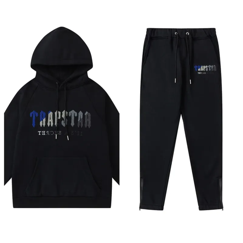 TS London Chenille Decoded Tracksuit - Nero/Blu