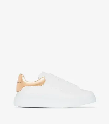 AMQ Oversized Low-Top White &amp; Pink Gold