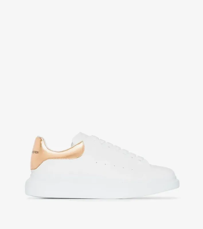 AMQ Oversized Low-Top White &amp; Pink Gold