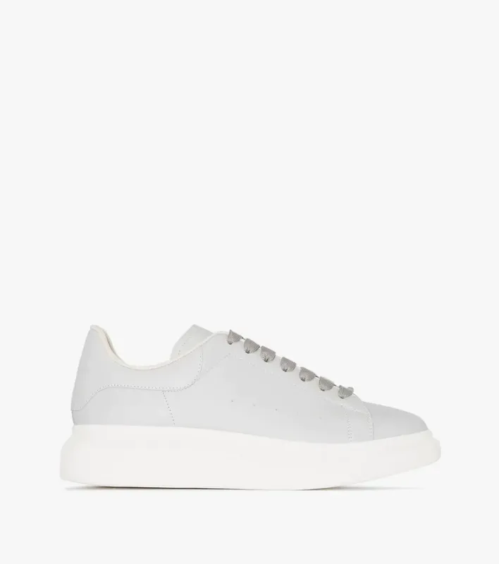 AMQ Oversized Lace-Up Light Grey &amp; White