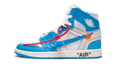J 1 Retro High OW University Blue UNC