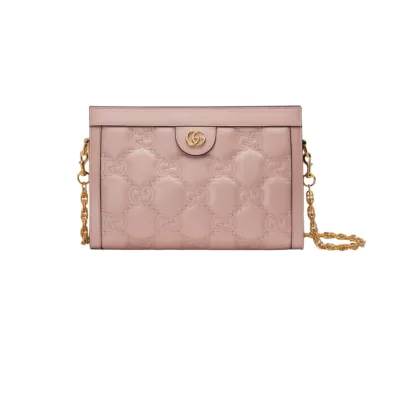 GG BORSA MATELASSÉ MISURA PICCOLA IN PELLE ROSA