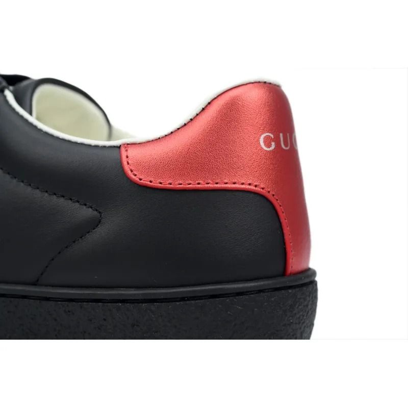 GG Ace Stripe Leather 'Black'