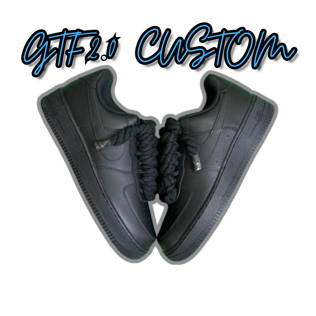 AF1 Low Chunky Rope laces Black