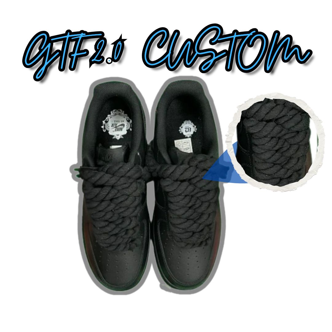 AF1 Low Chunky Rope laces Black