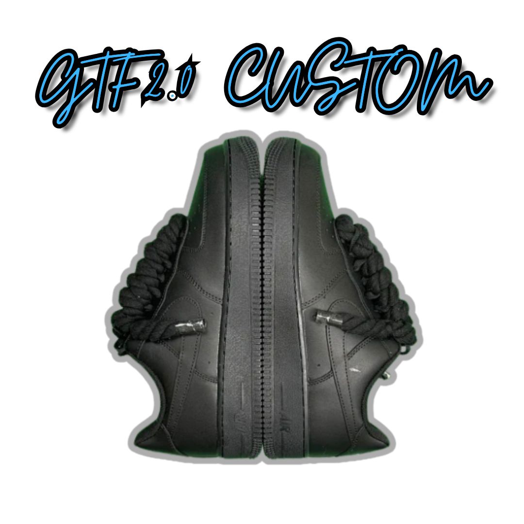 AF1 Low Chunky Rope laces Black